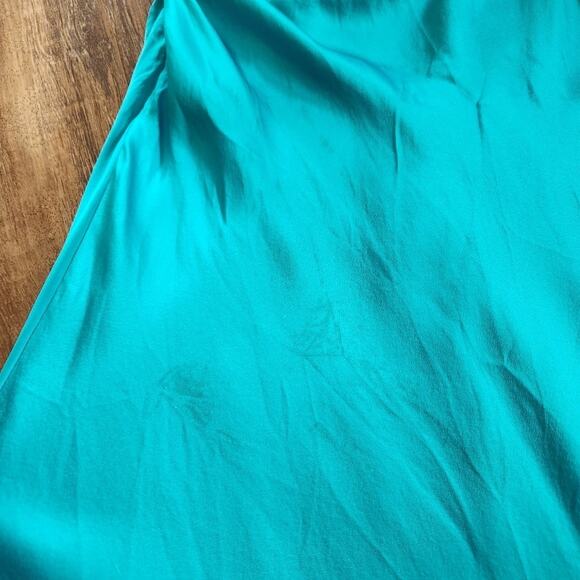 The Sei for FWRD Asymmetric Strappy Gown in Aqua Blue Size 8 Silk Sleeveless - Picture 16 of 16
